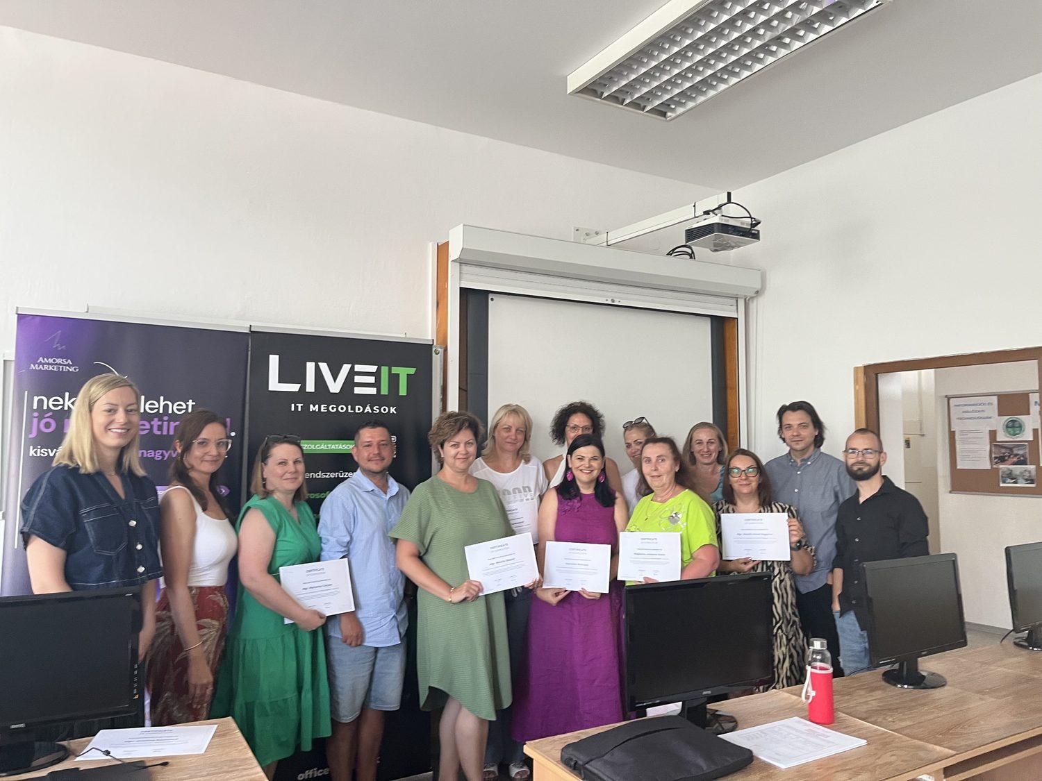 Participants of our training with their certificates